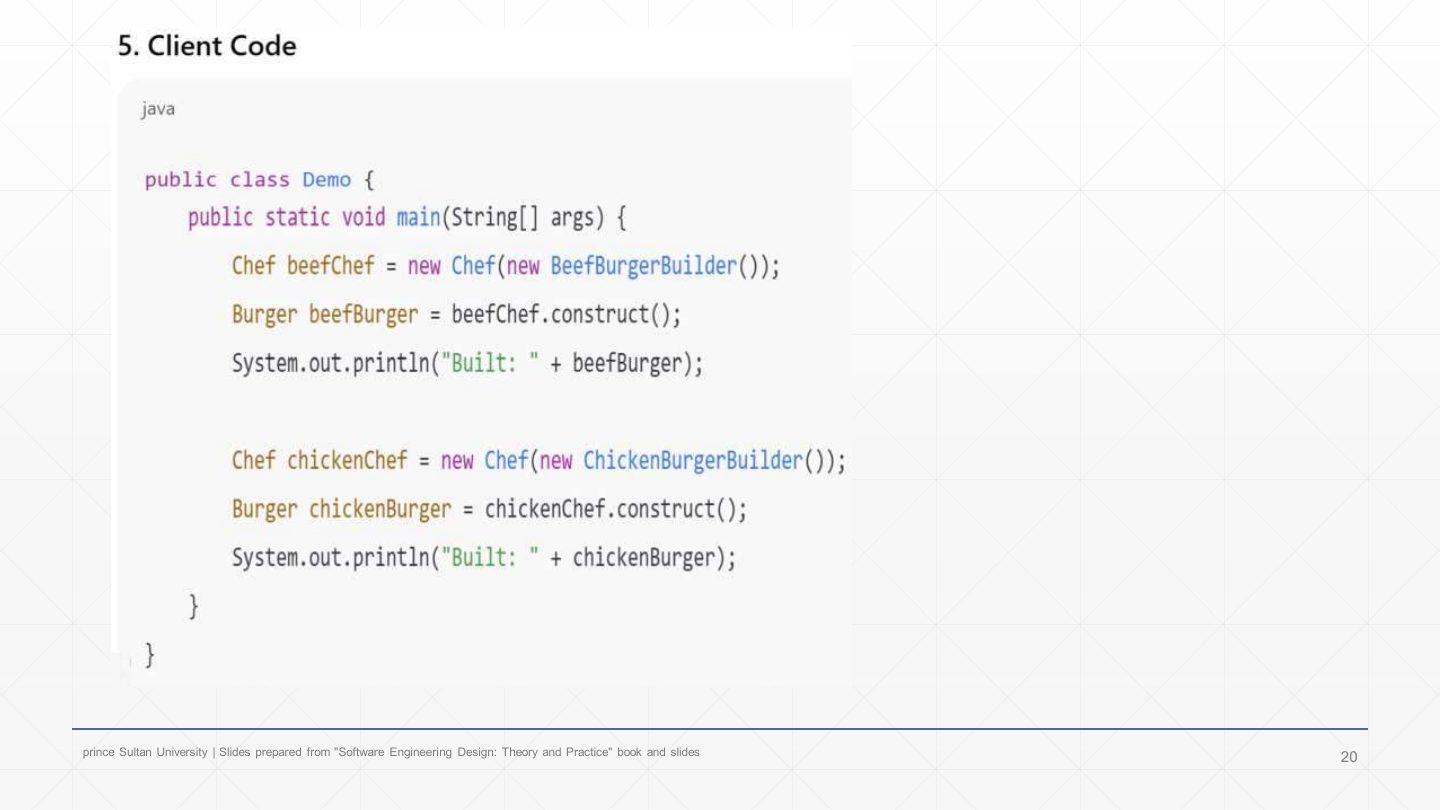 Slide 20: Burger builder: client code