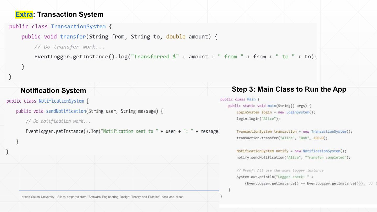 Slide 36: Extra: Transaction and notification systems