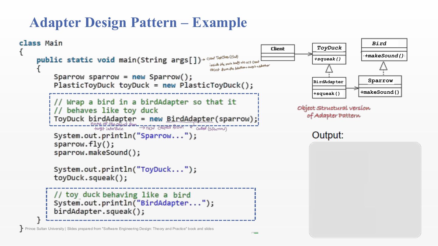 Slide 12: Adapter Example: the client