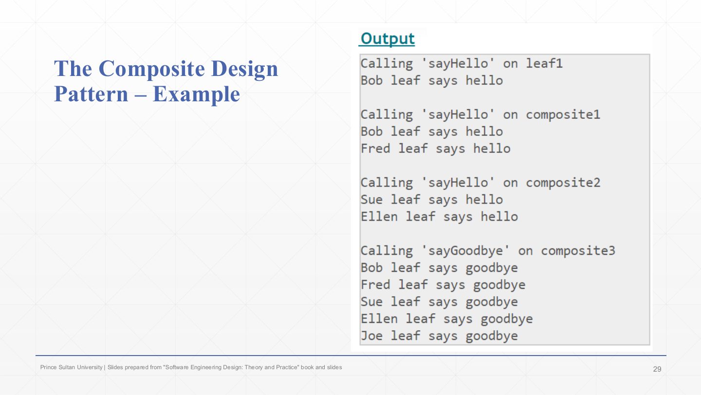Slide 27: Composite Example: output
