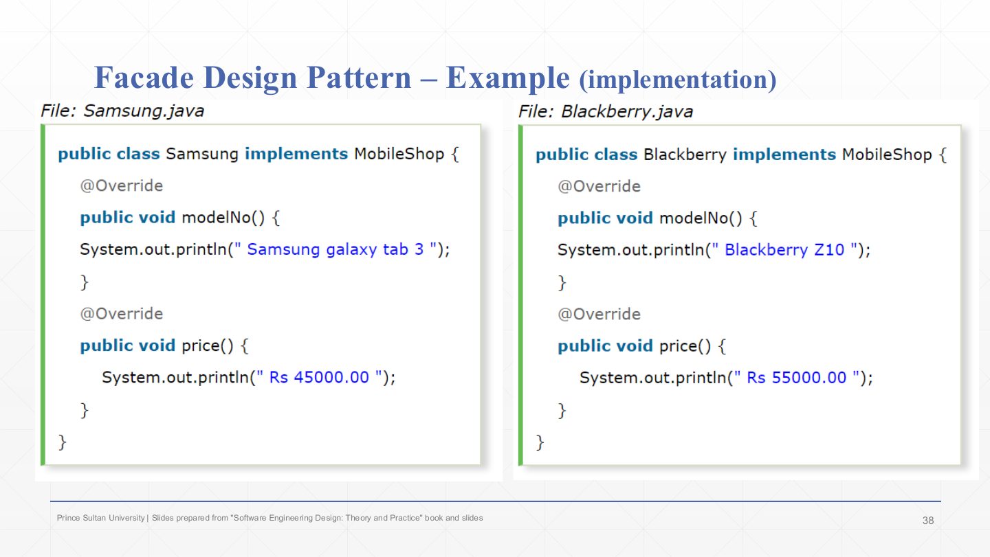 Slide 36: Facade Example: Samsung and Blackberry
