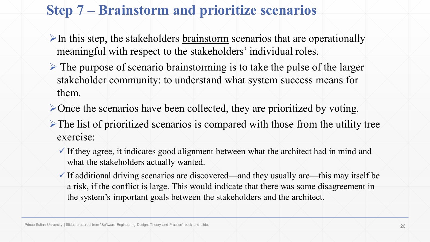 Slide 26: Step 7 Brainstorm and prioritize scenarios