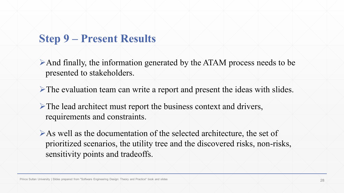 Slide 28: Step 9 Present Results