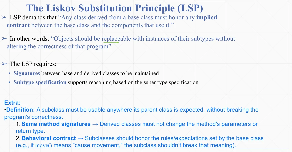 The Liskov Substitution Principle.