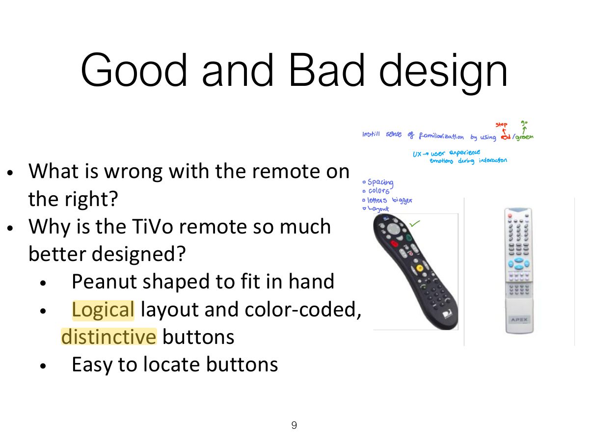 Slide 9: Good and Bad design
