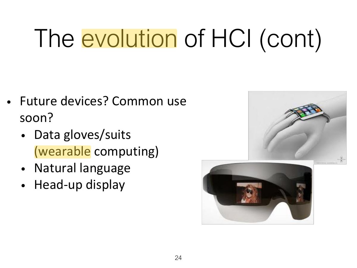 Slide 24: The evolution of HCI (cont)