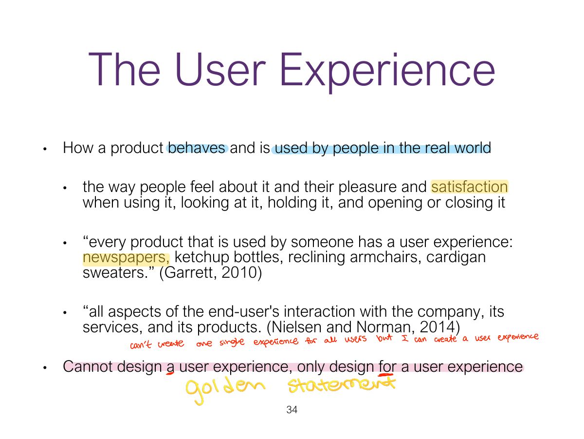Slide 34: The User Experience