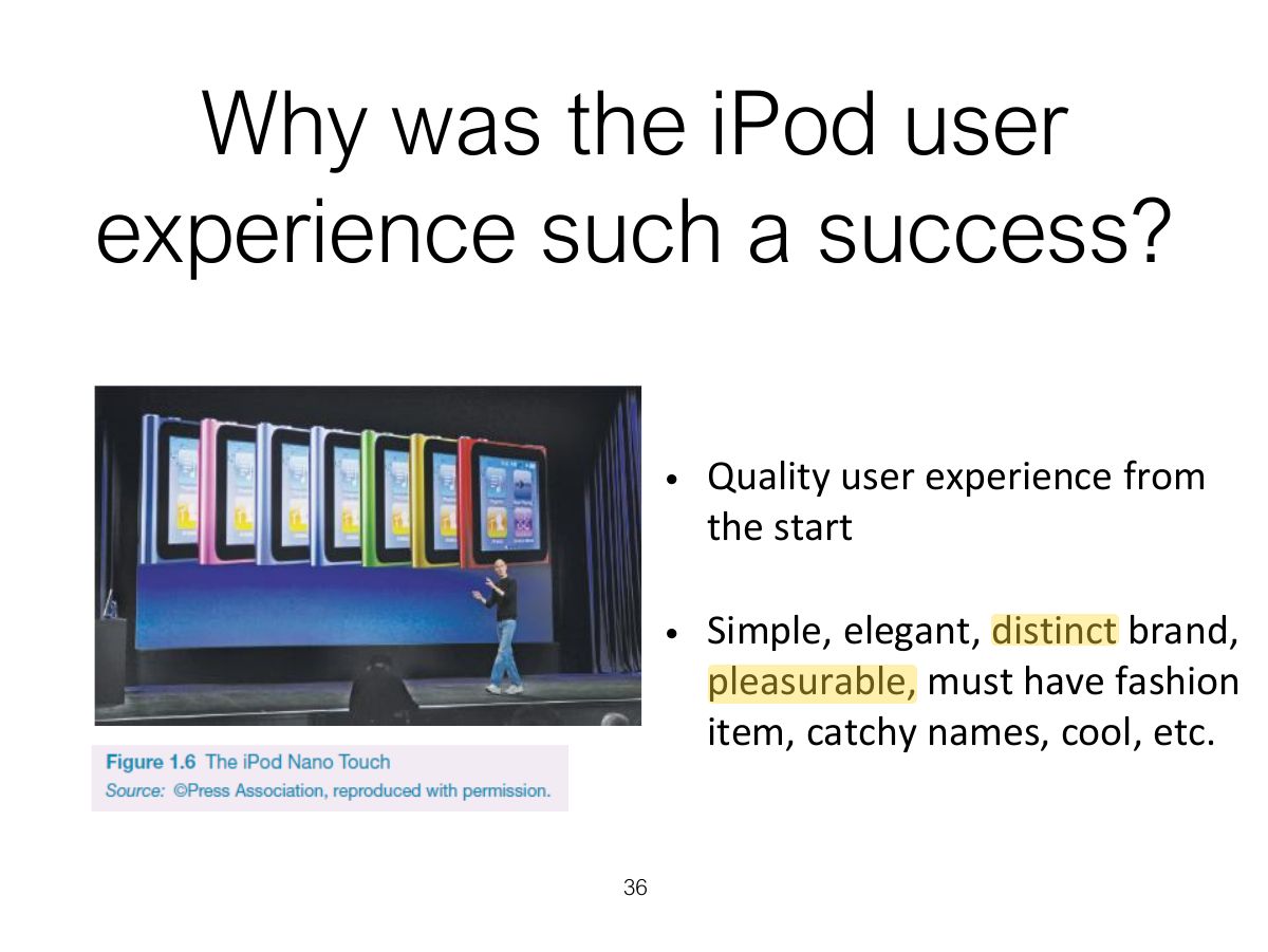 Slide 36: Why was the iPod user experience such a success?