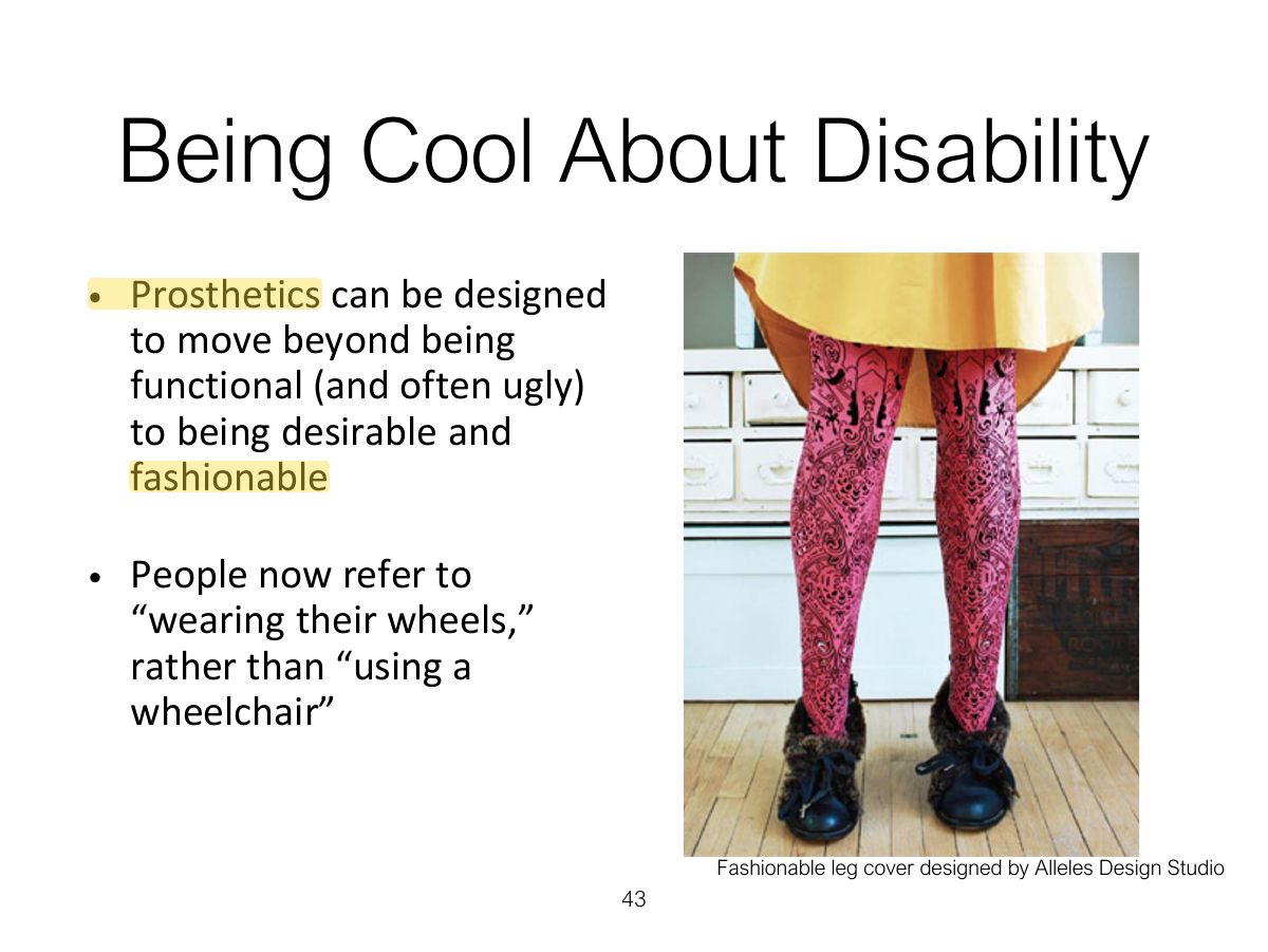 Slide 43: Being Cool About Disability