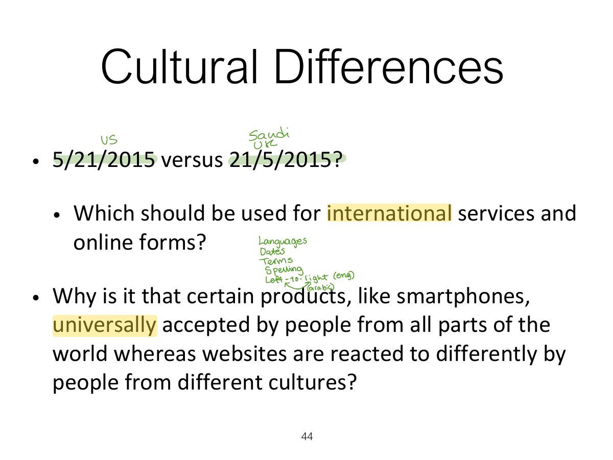 Slide 44: Cultural Differences