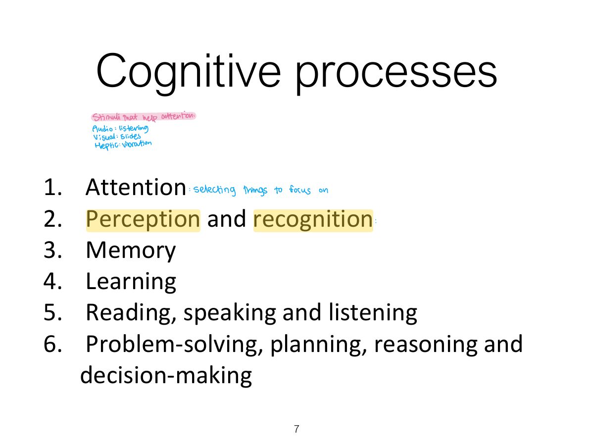 Slide 7: Cognitive processes