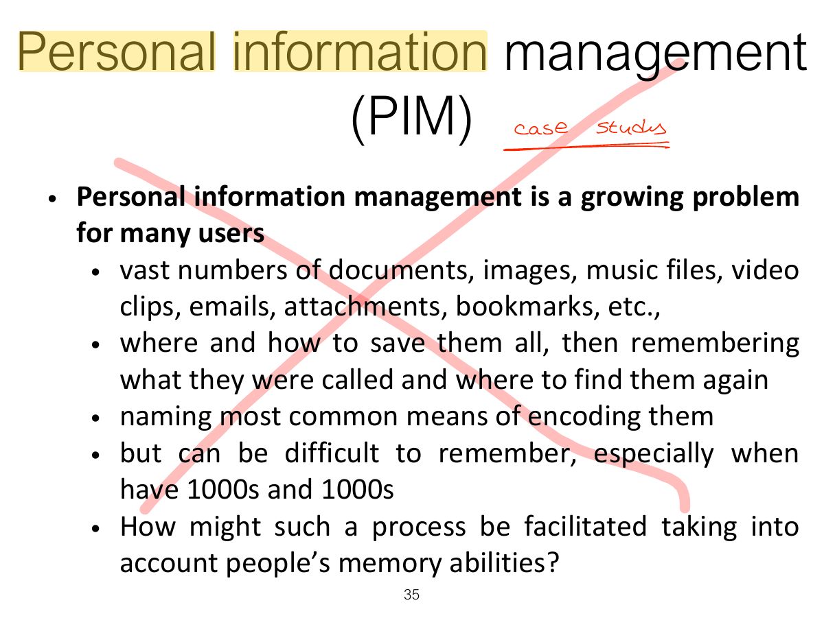 Slide 35: Personal information management (PIM)