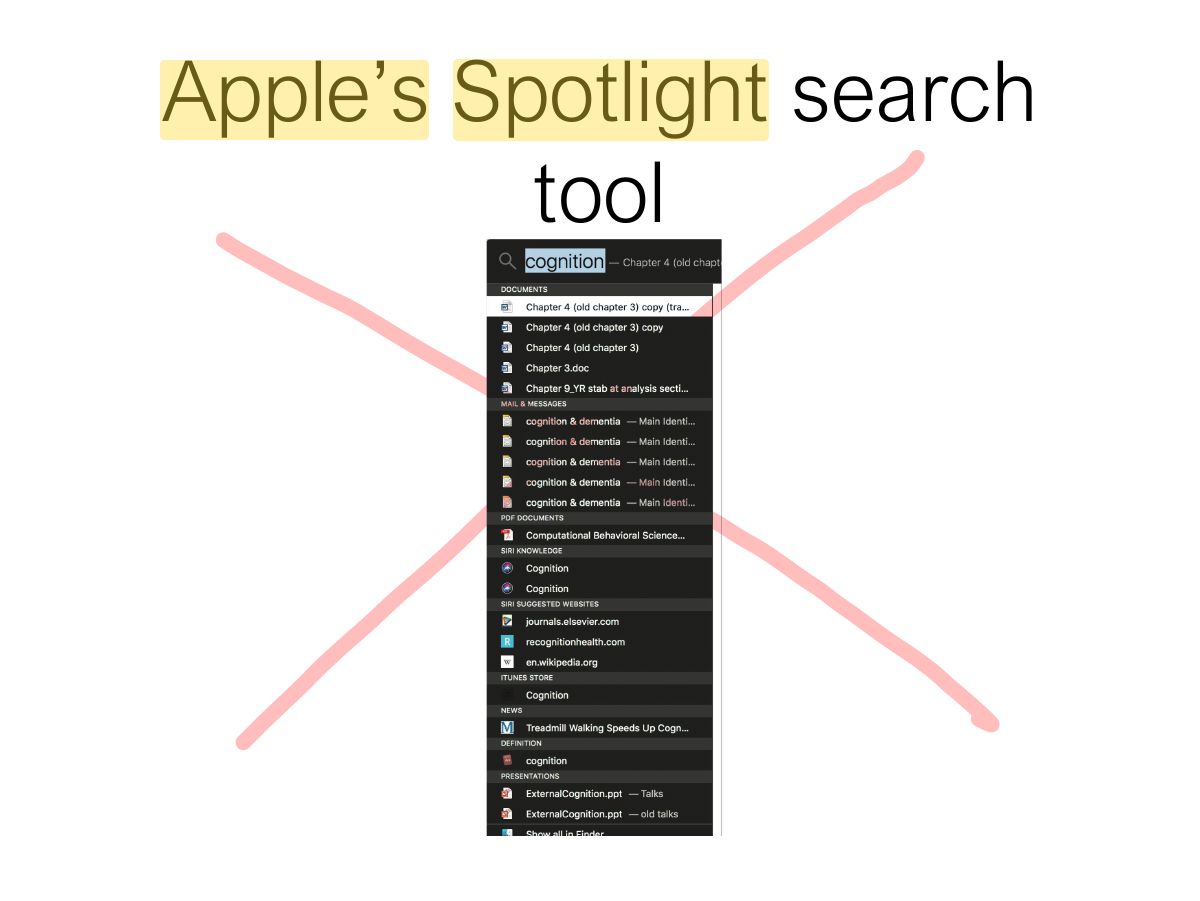Slide 39: Apple ’ s Spotlight search tool