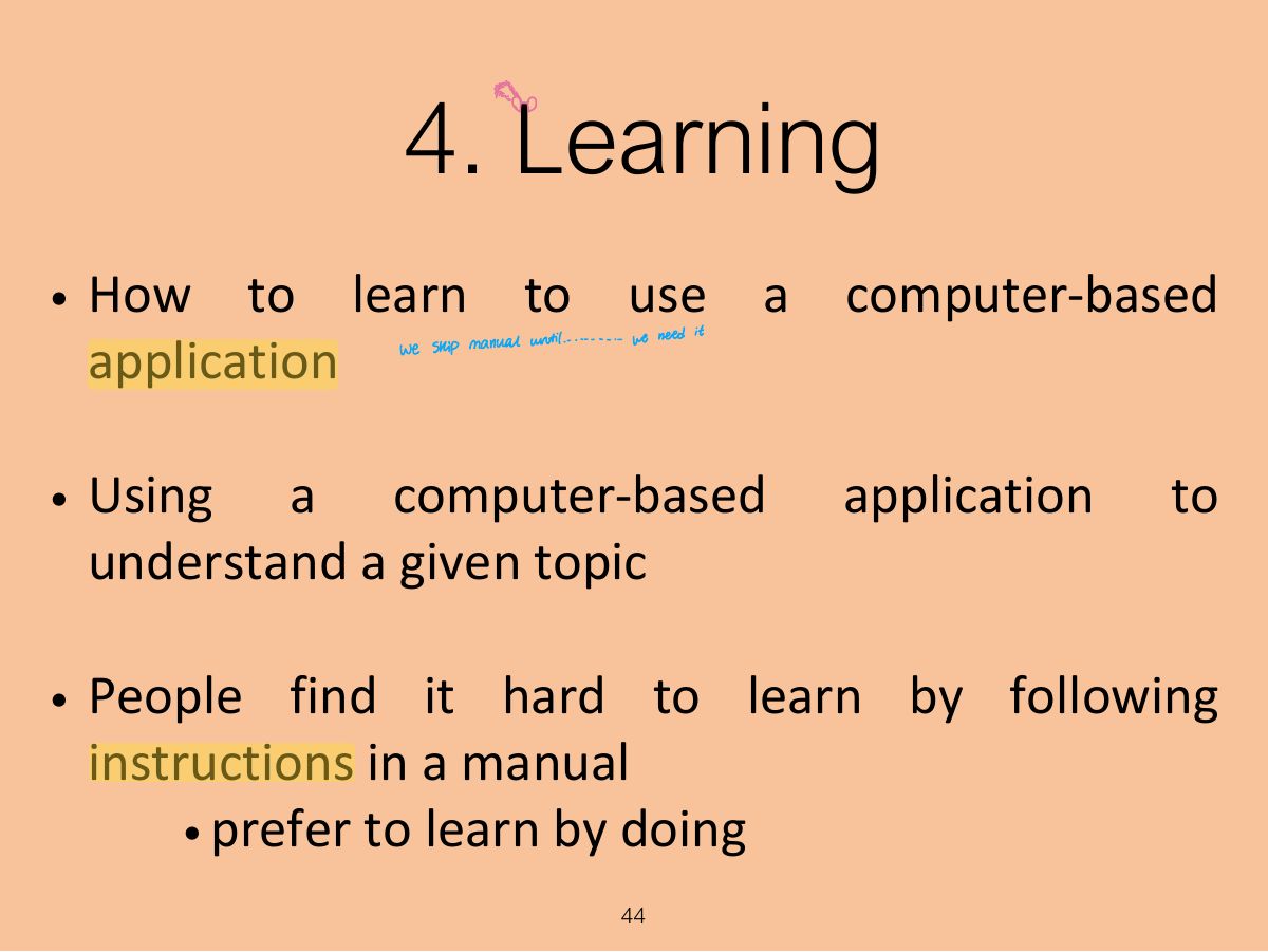 Slide 44: 4. Learning