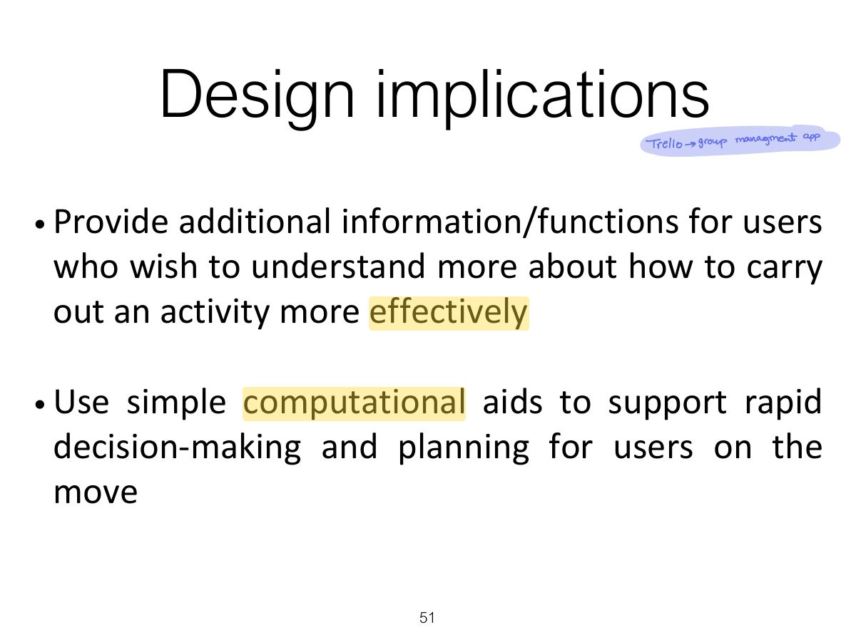 Slide 51: Design implications
