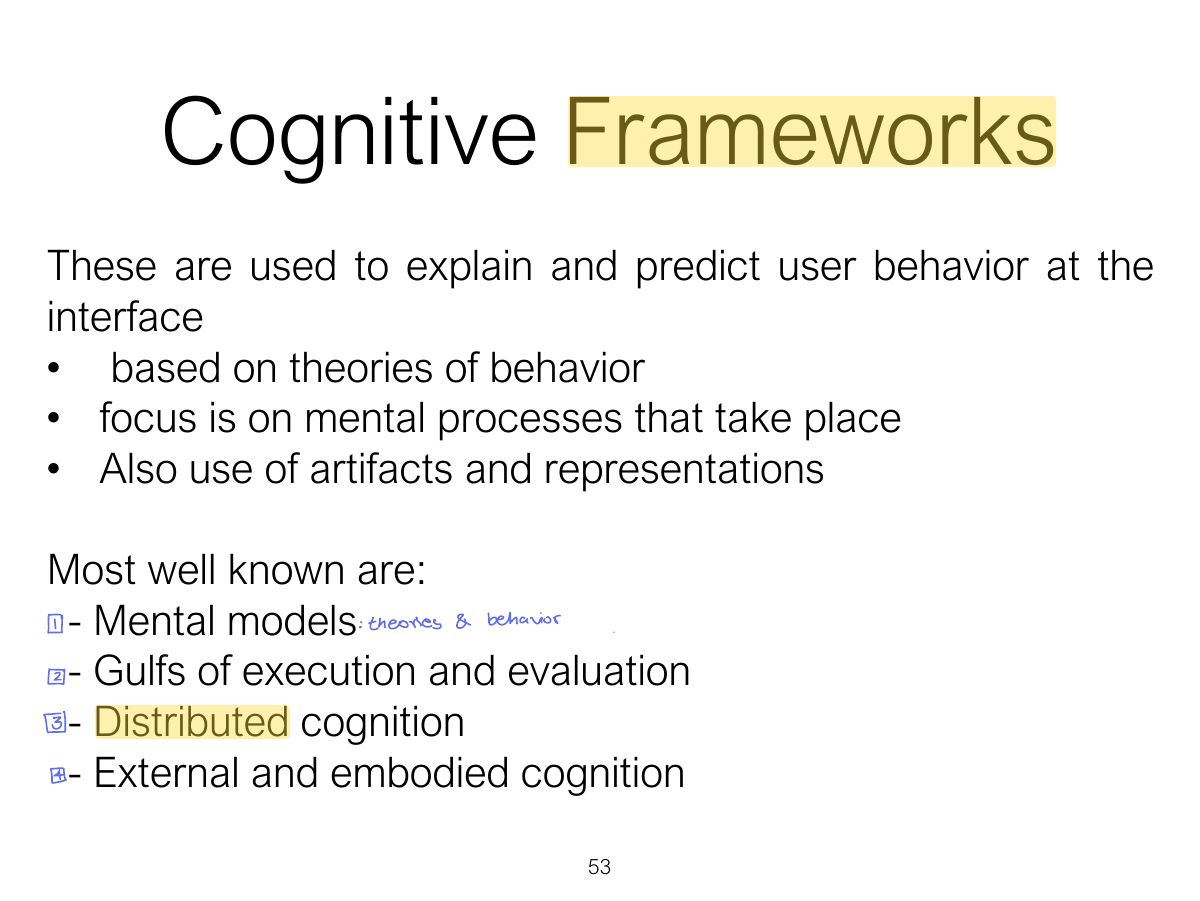 Slide 53: Cognitive Frameworks