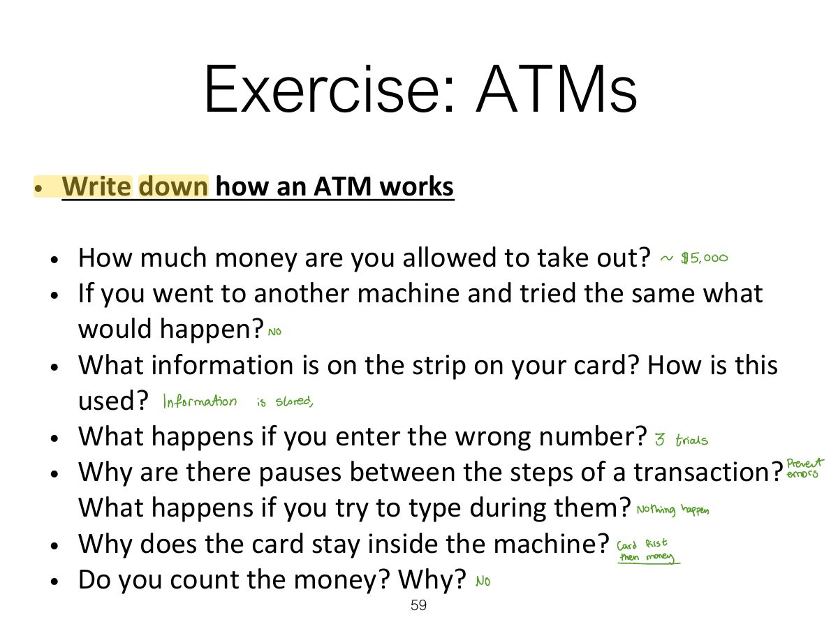 Slide 59: Exercise: ATMs