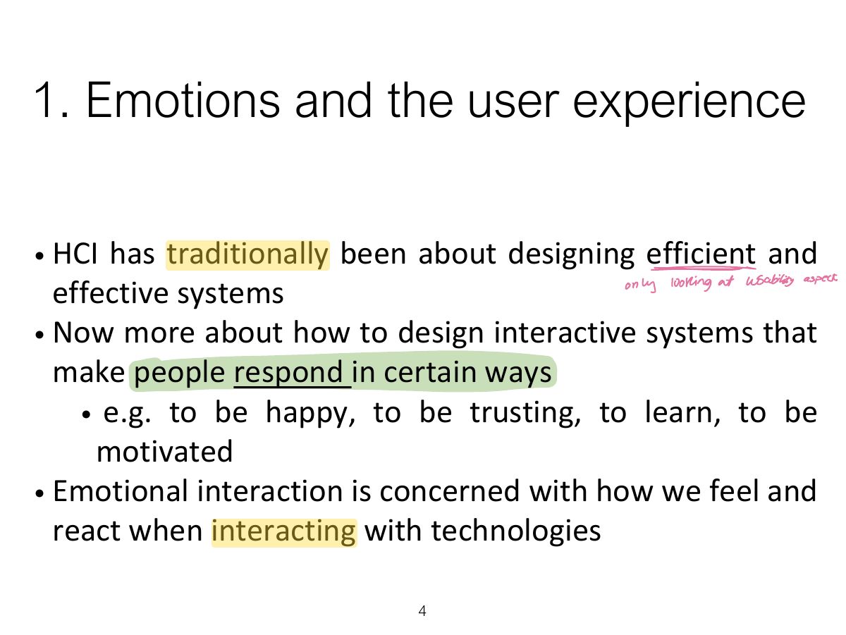 Slide 4: 1. Emotions and the user experience