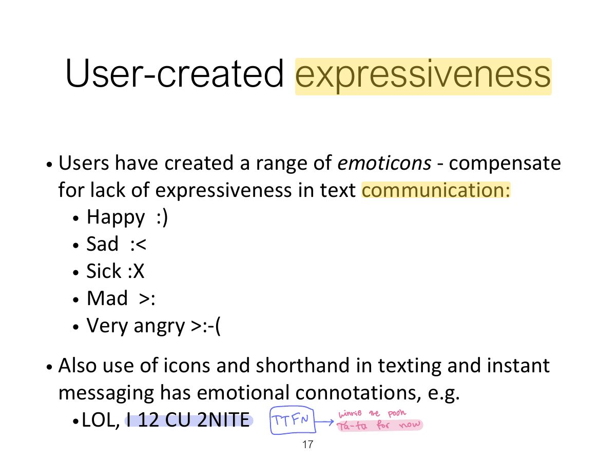 Slide 17: User-created expressiveness