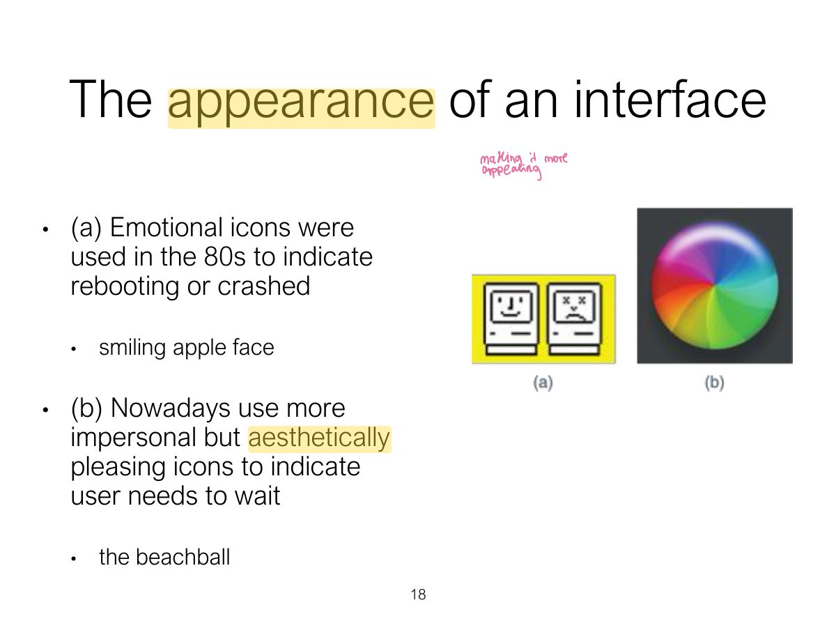 Slide 18: The appearance of an interface