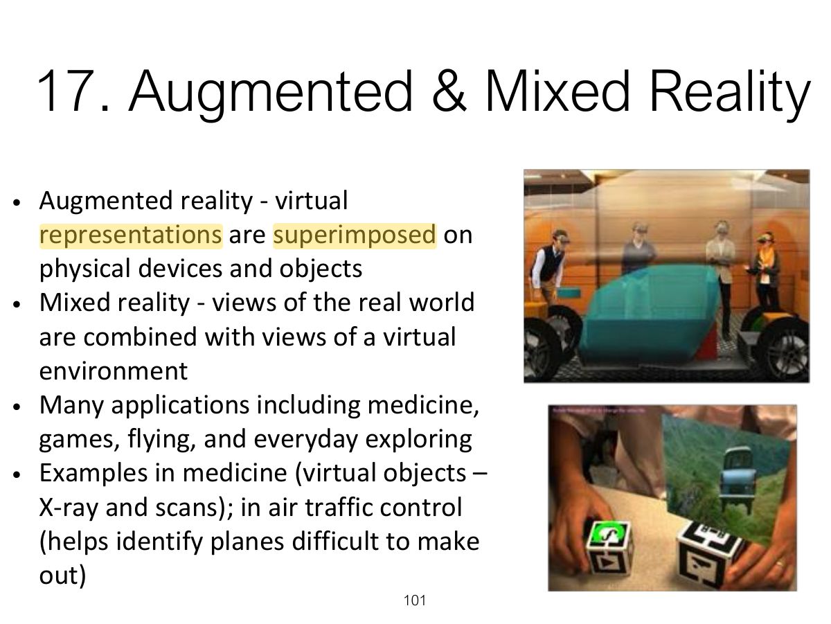 Slide 101: 17. Augmented & Mixed Reality