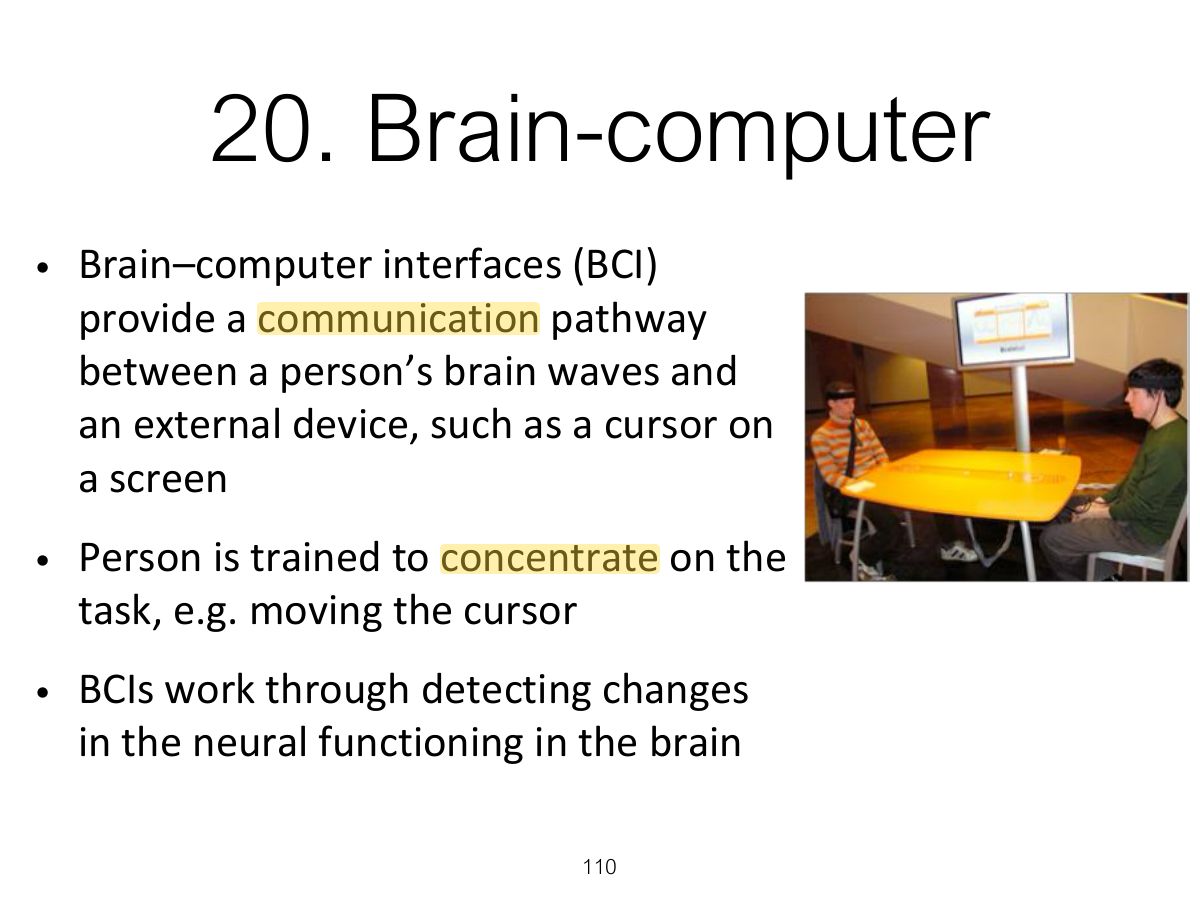 Slide 110: 20. Brain-computer