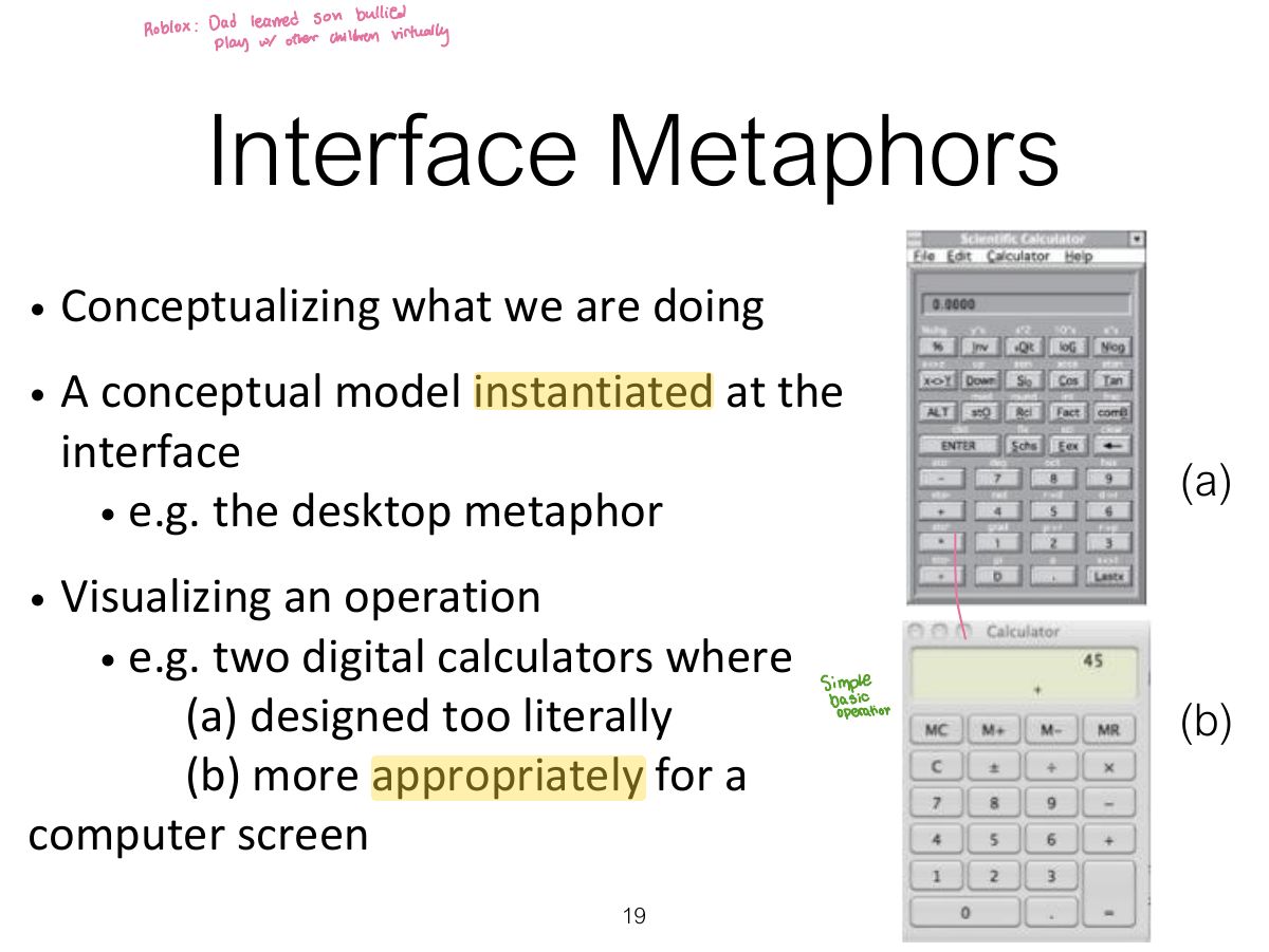 Slide 19: Interface Metaphors