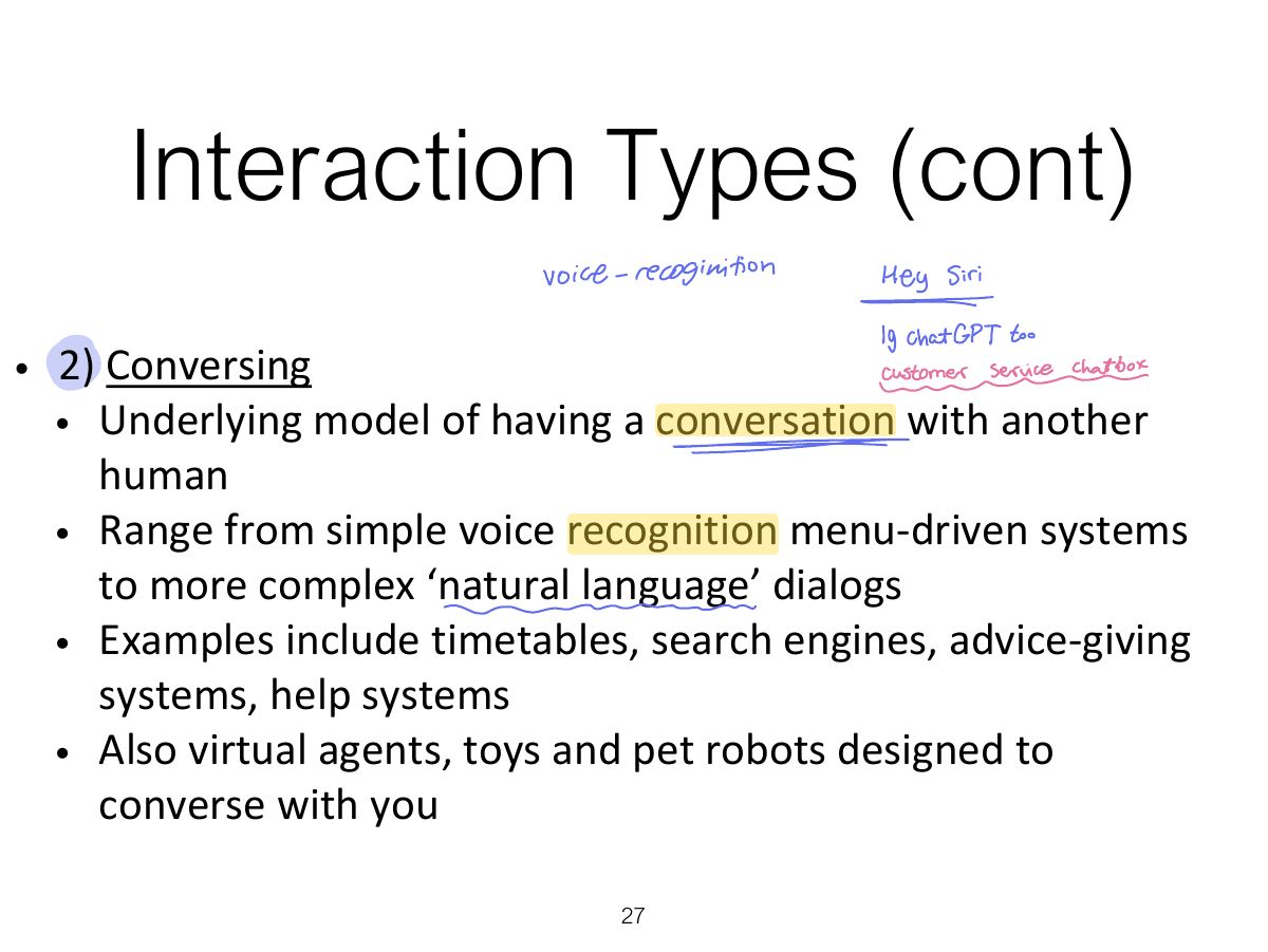 Slide 27: Interaction Types (cont)