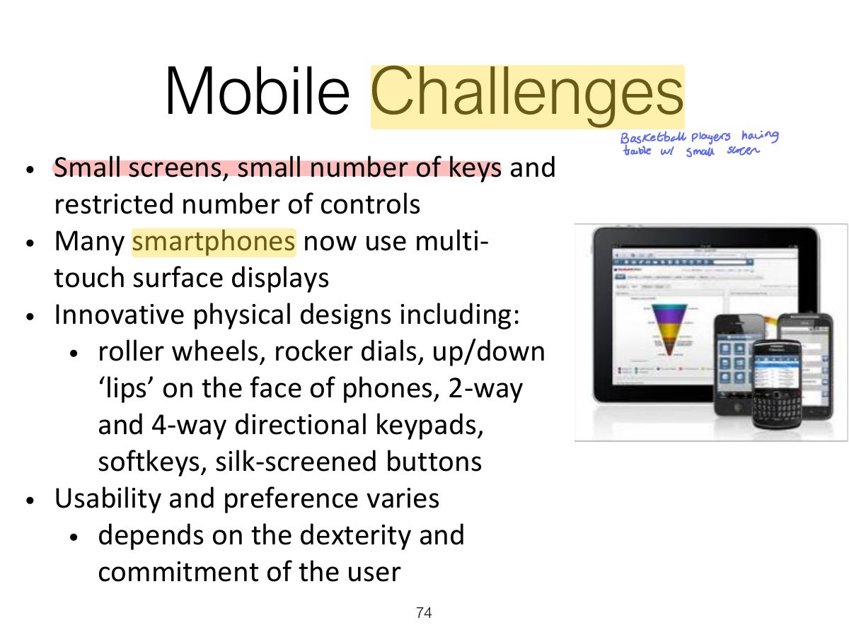 Slide 74: Mobile Challenges