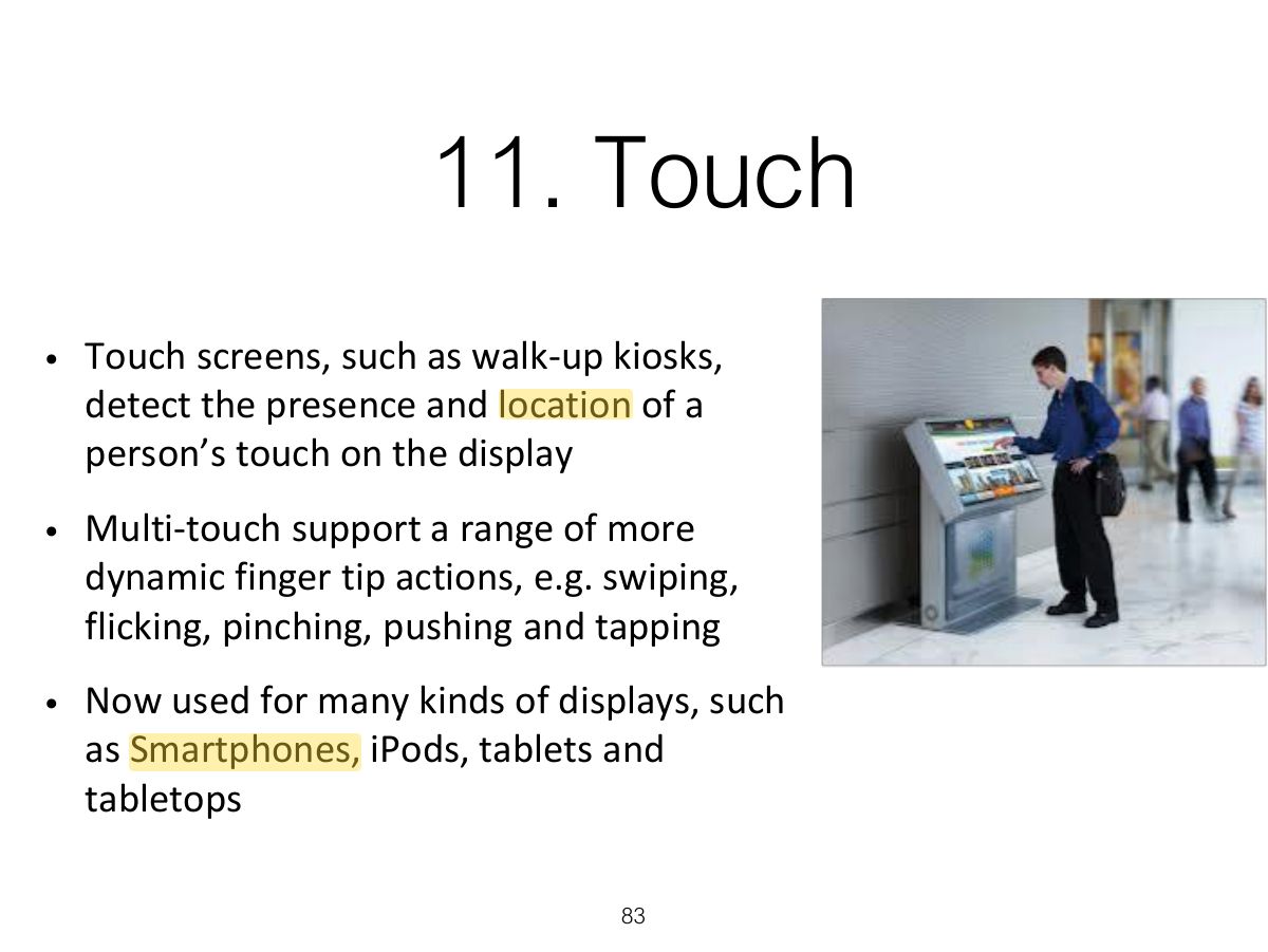 Slide 83: 11. Touch