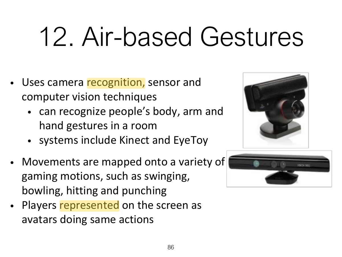 Slide 86: 12. Air-based Gestures