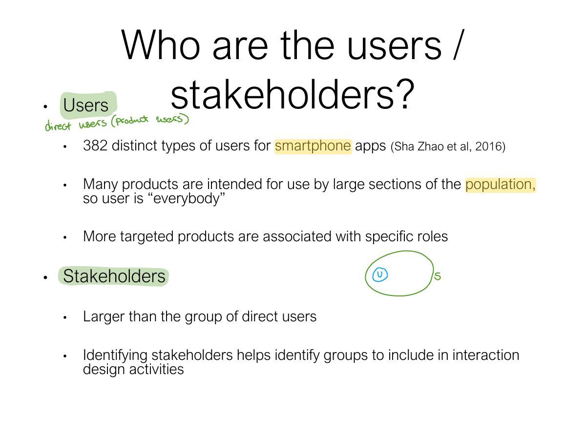 Slide 19: Who are the users / stakeholders?