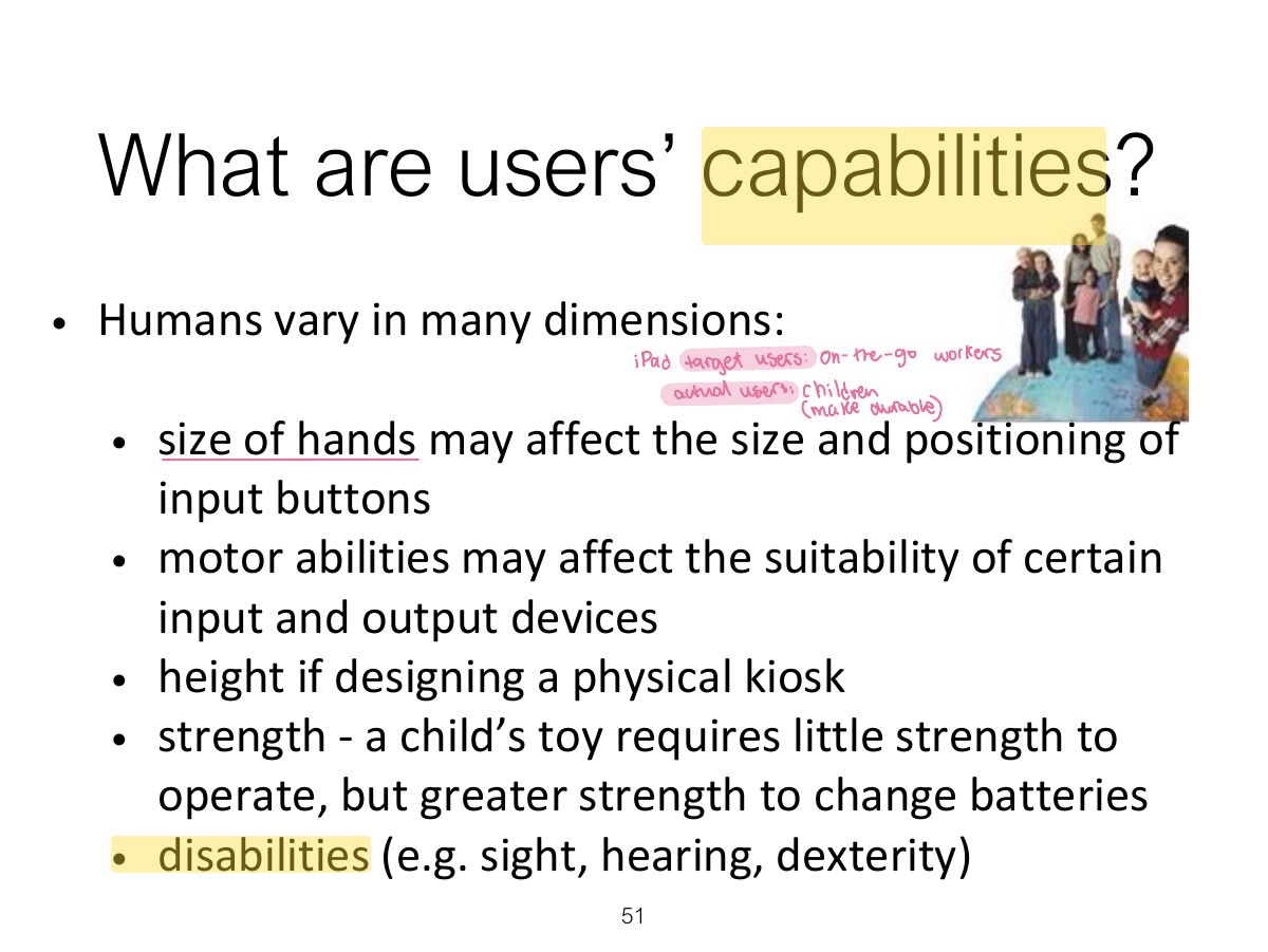 Slide 51: What are users’ capabilities?