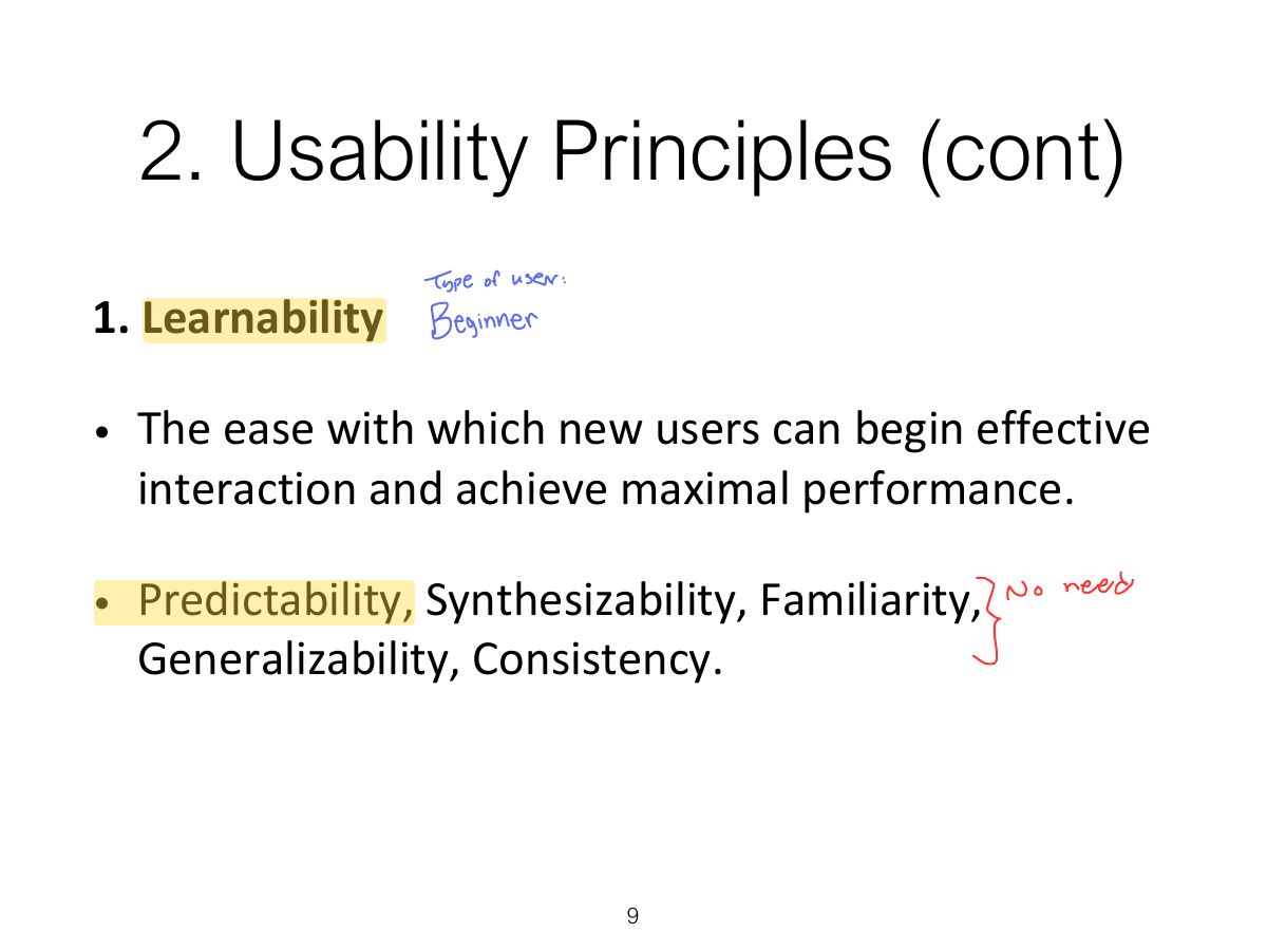 Slide 10: 2. Usability Principles (cont)