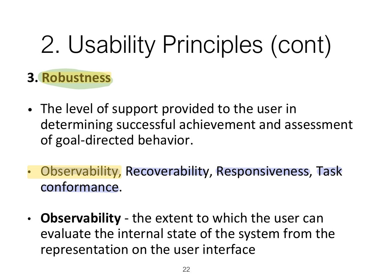 Slide 23: 2. Usability Principles (cont)