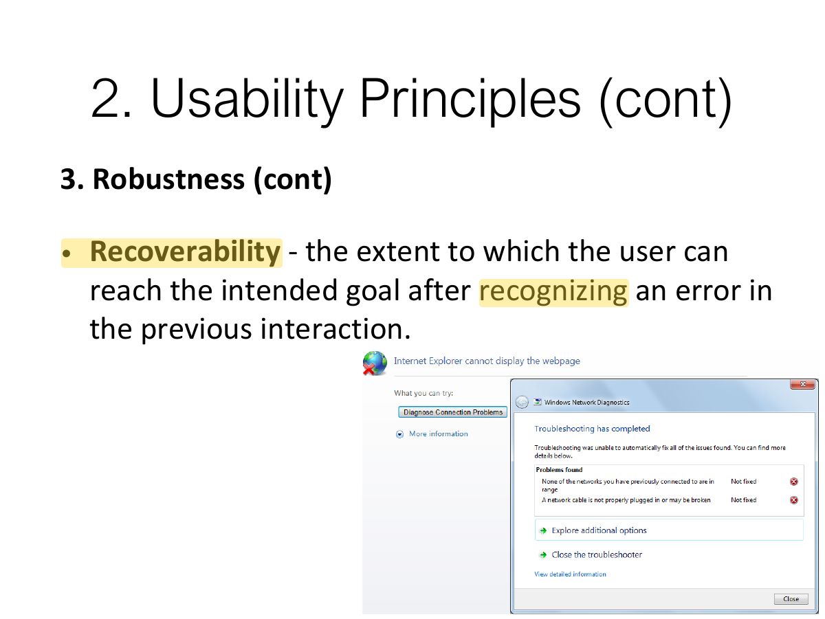 Slide 24: 2. Usability Principles (cont)