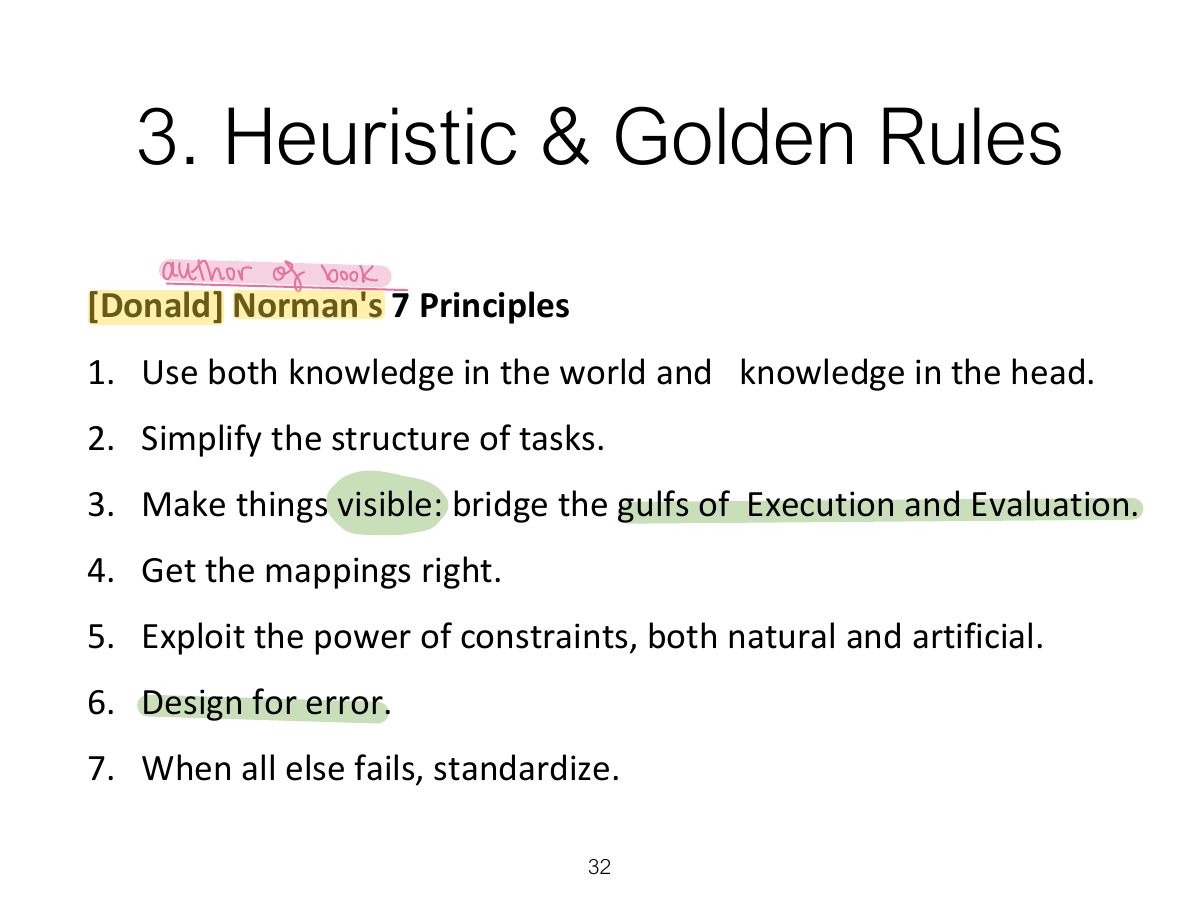 Slide 33: 3. Heuristic & Golden Rules