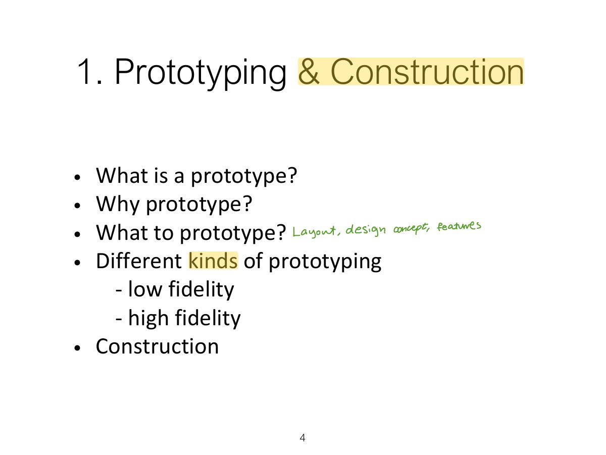Slide 4: 1. Prototyping & Construction