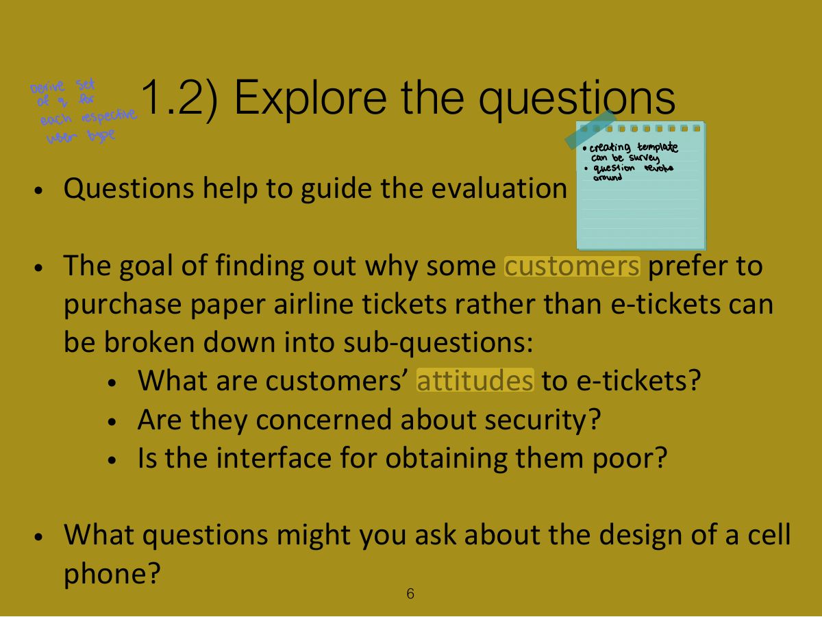 Slide 6: 1.2) Explore the questions