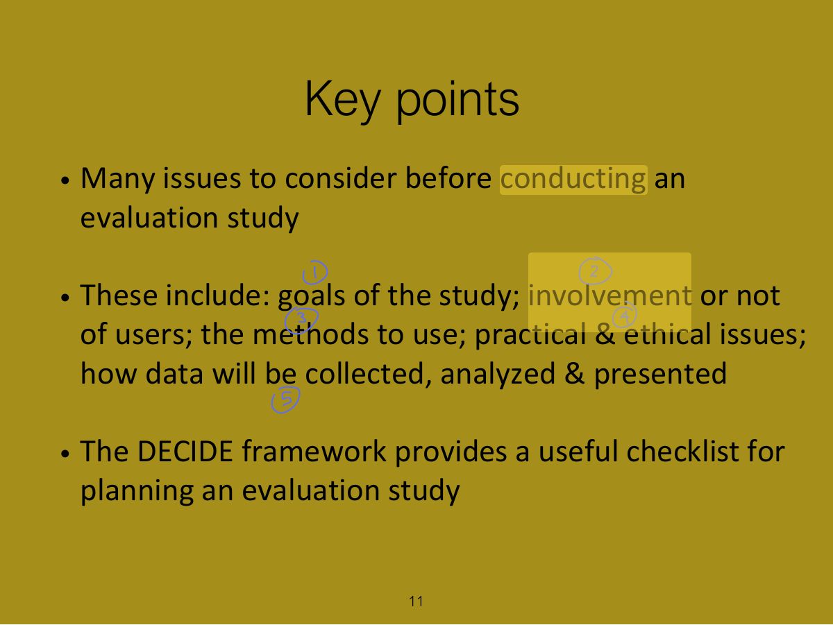 Slide 11: Key points
