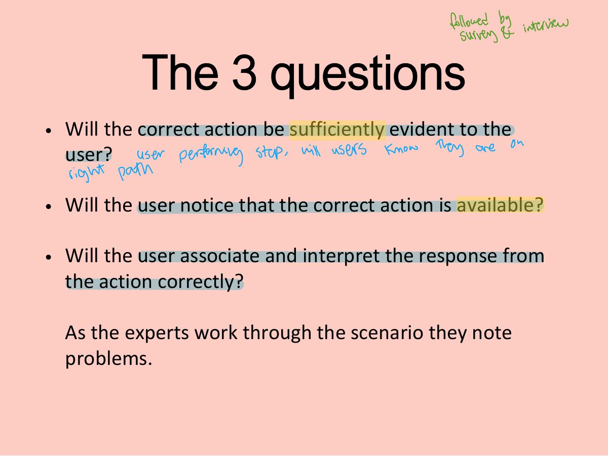 Slide 21: The 3 questions