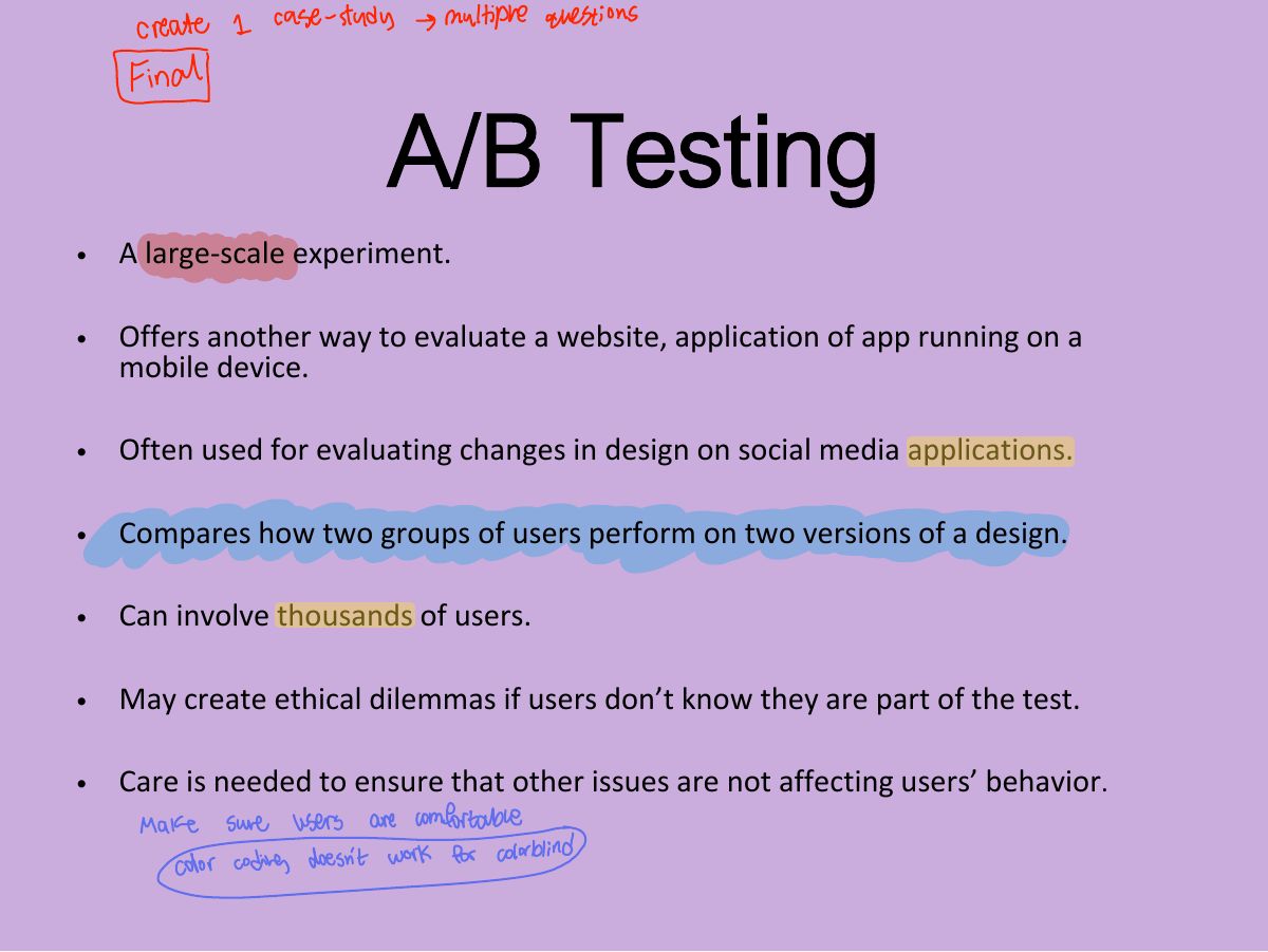 Slide 23: A/B Testing