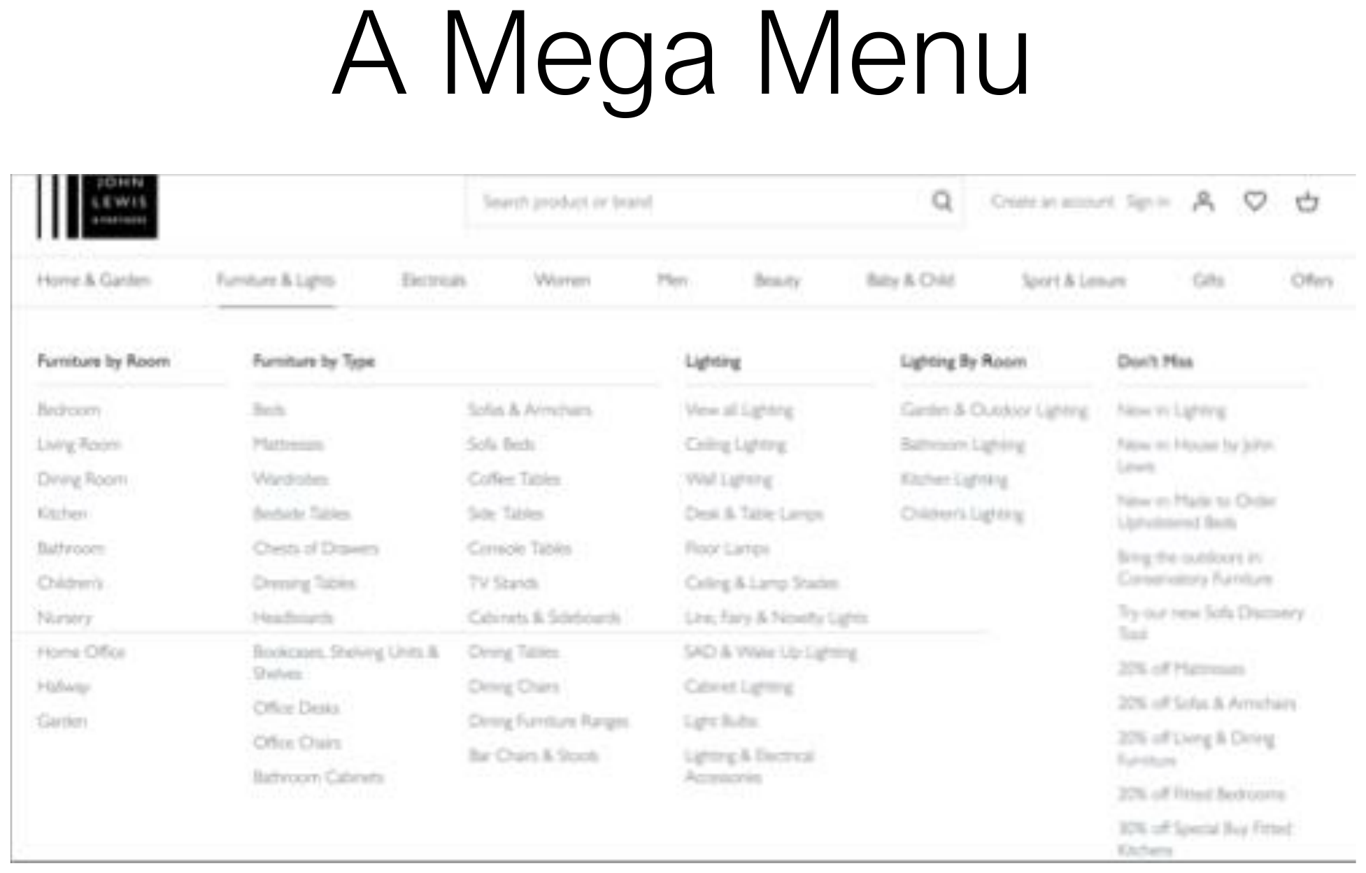 A mega menu.