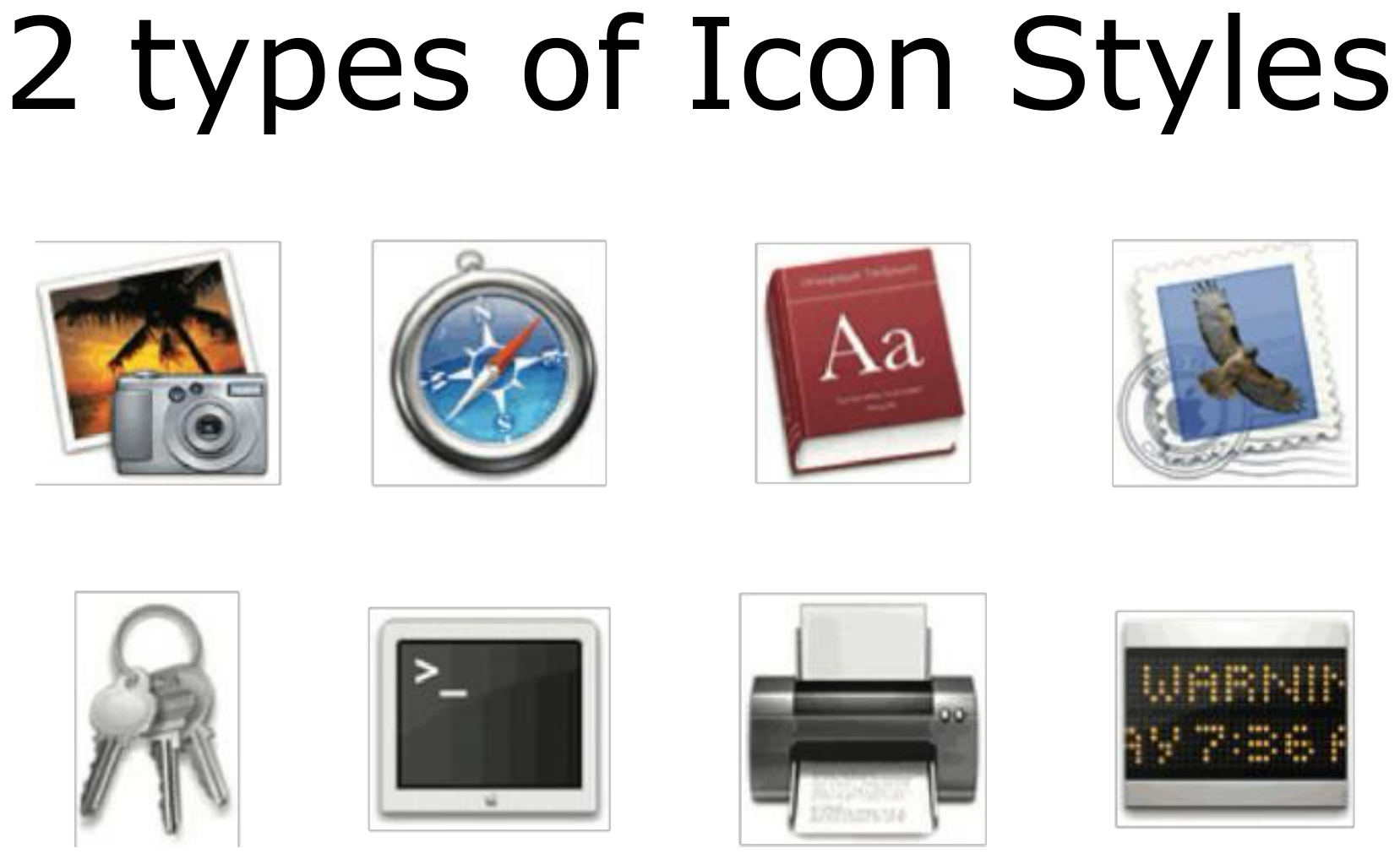 Two icon styles.