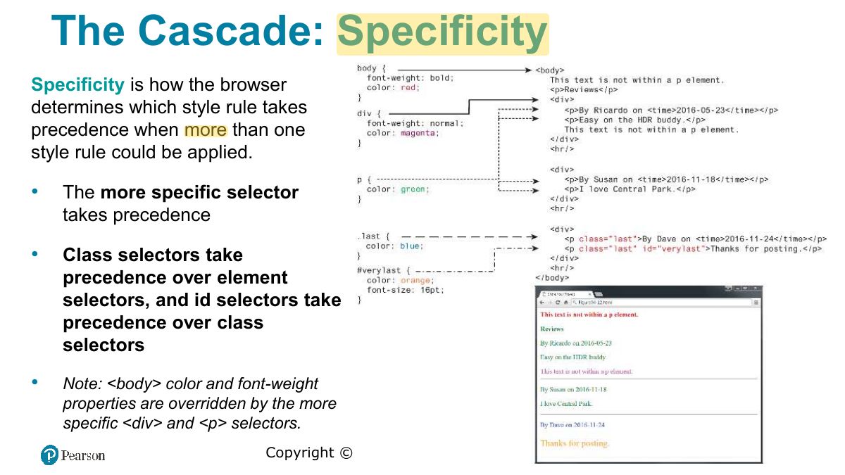 Slide 30: The Cascade: Specificity