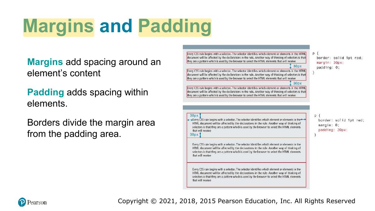 Slide 37: Margins and Padding