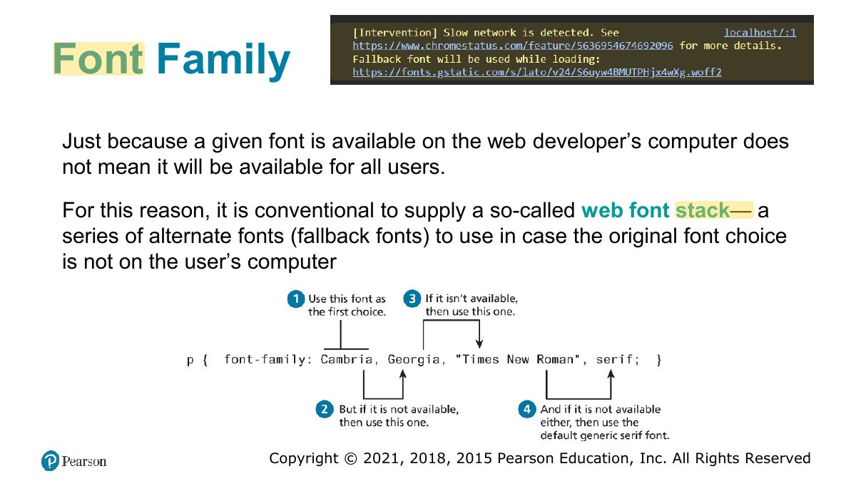 Slide 44: Font Family