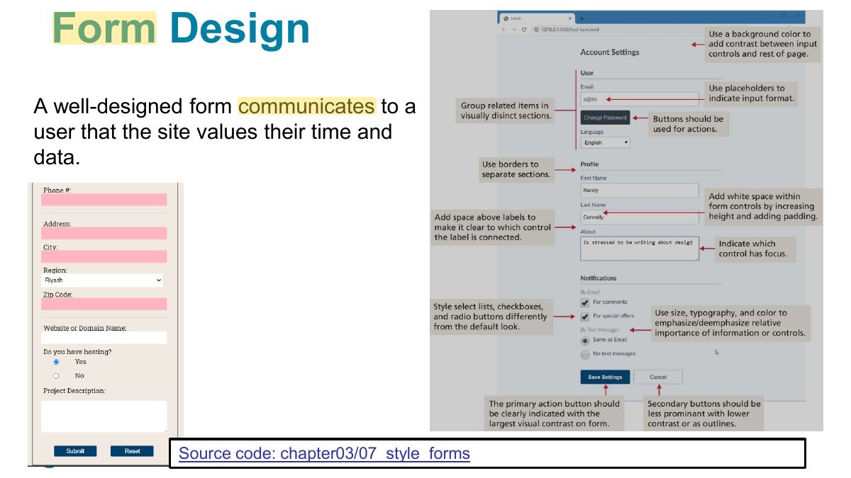 Slide 60: Form Design