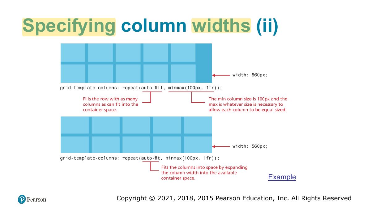 Slide 71: Specifying column widths (ii)