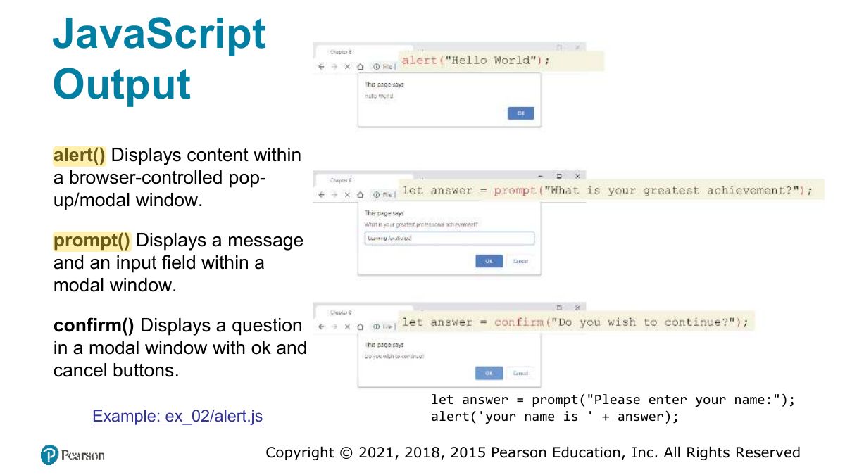 Slide 11: JavaScript Output